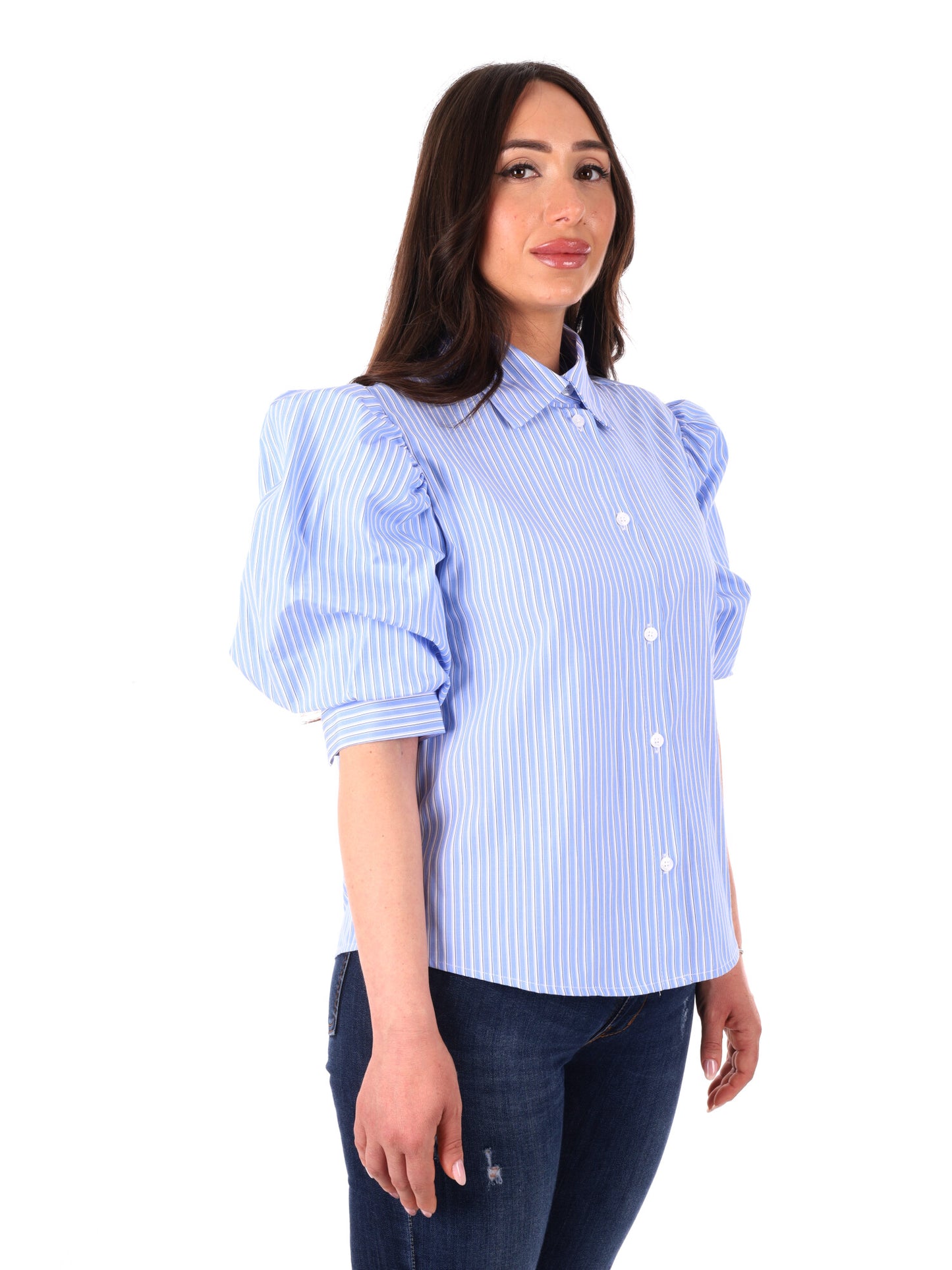 Camicia azzurra primavera-estate da donna Miss Love