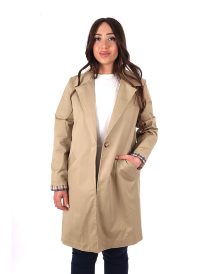 Miss Love trench beige donna elegante per primavera-estate