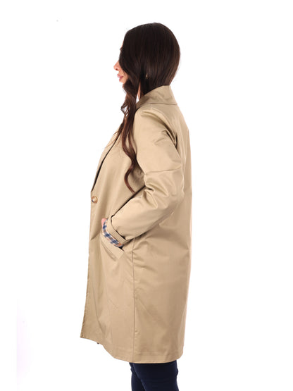 Miss Love trench beige donna elegante per primavera-estate