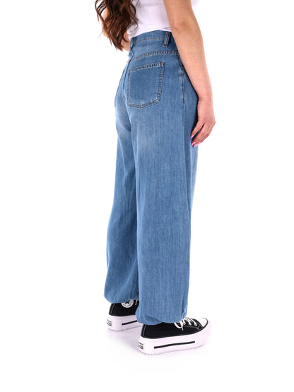 Jeans balloon Miss Love in denim stonewash da donna casual
