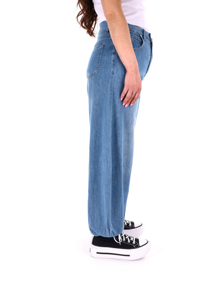 Jeans balloon Miss Love in denim stonewash da donna casual