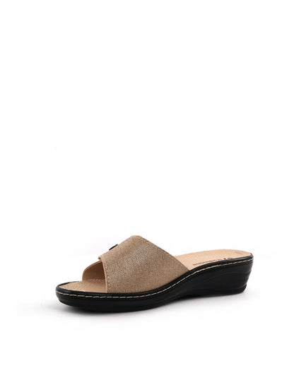 Ciabatte donna Tiglio Artisan in pelle beige con plantare estraibile