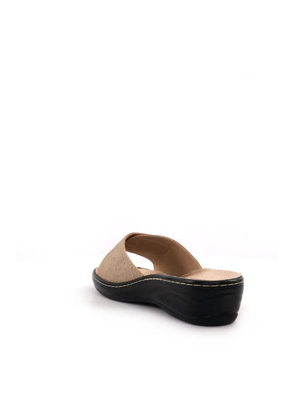 Ciabatte donna Tiglio Artisan in pelle beige con plantare estraibile