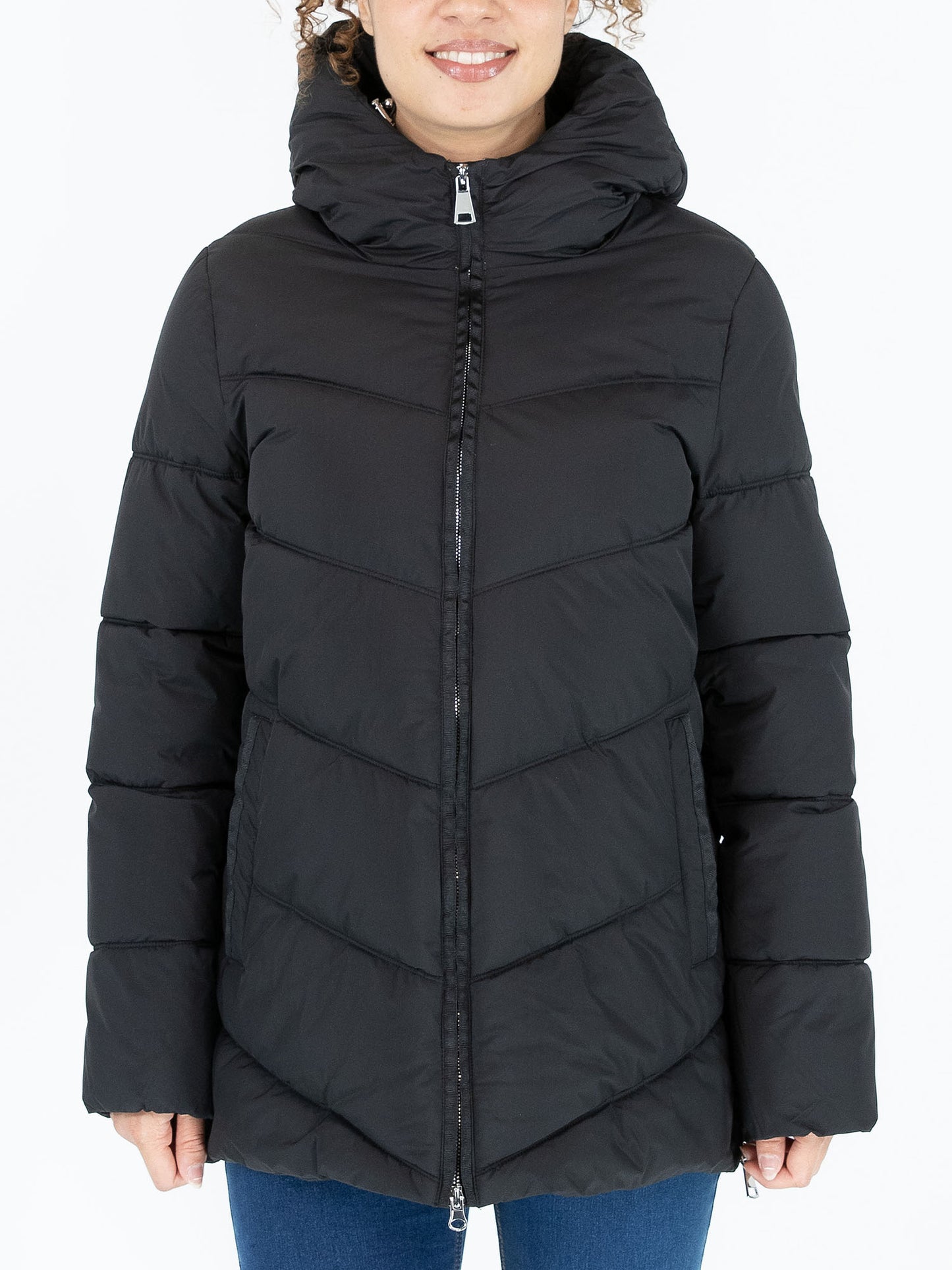 GIACCONE IMBOTTITO ASTROLABIO DA DONNA NERO