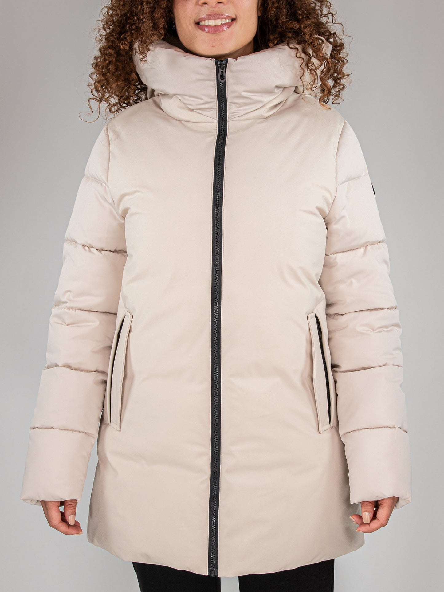 GIACCONE CON CAPPUCCIO ASTROLABIO DA DONNA BEIGE