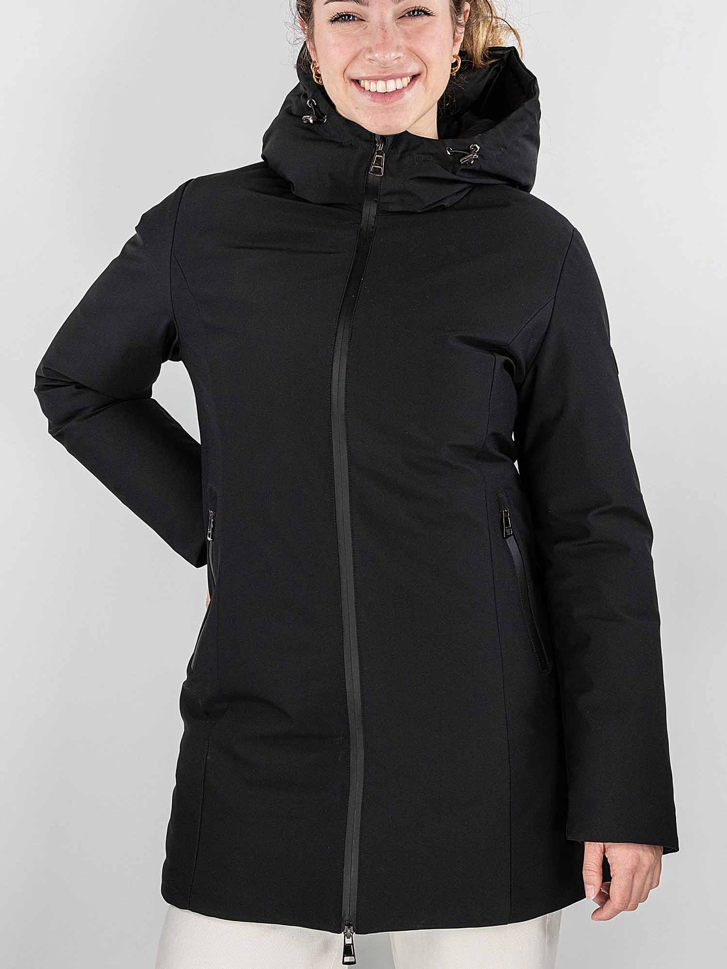 GIACCONE IMPERMEABILE ASTROLABIO DA DONNA NERO