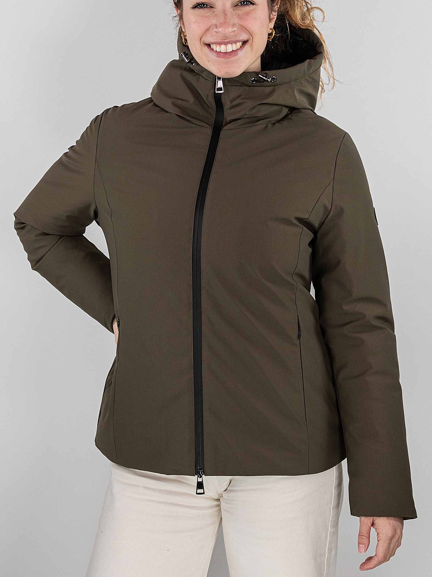 GIUBBINO CORTO IMPERMABILE ASTROLABIO DA DONNA NERO