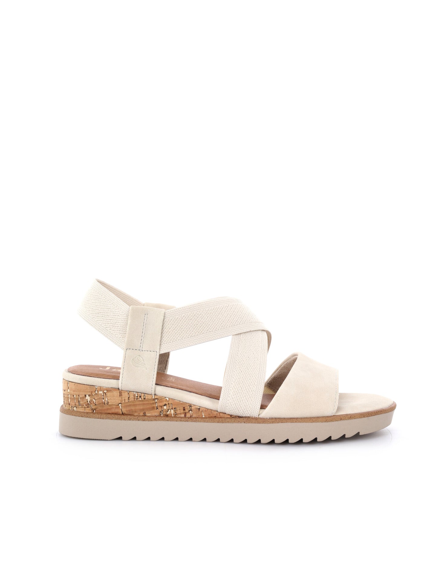 Sandali Jana da donna beige con zeppa comoda