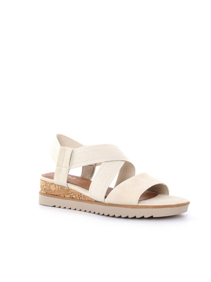 Sandali Jana da donna beige con zeppa comoda