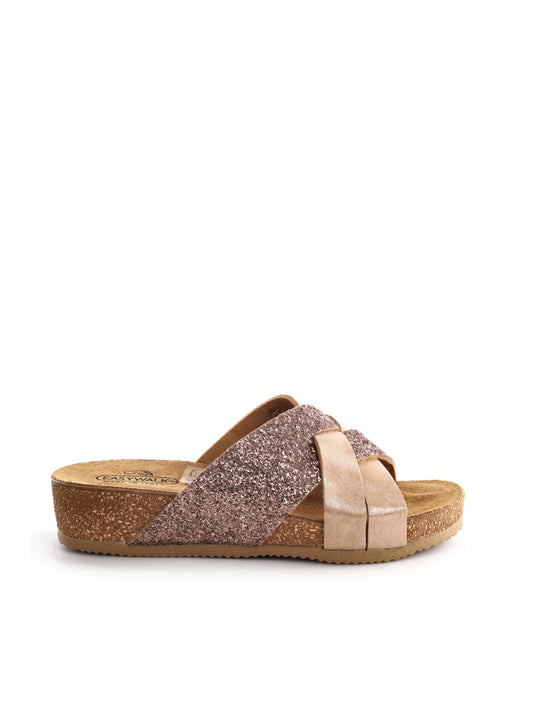 Sandalo Easywalk da donna color argento dal design elegante