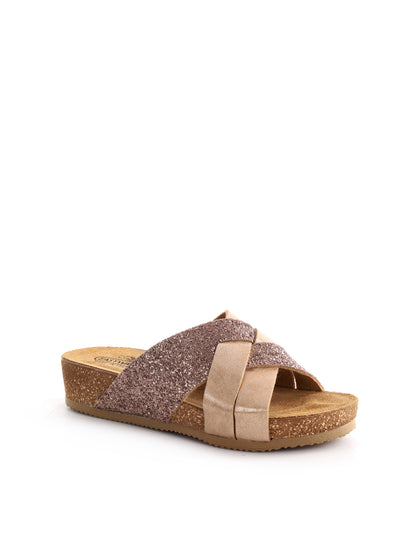 Sandalo Easywalk da donna color argento dal design elegante
