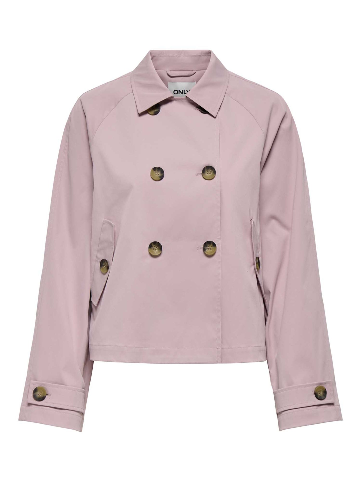Trenchcoat Only Onlapril rosa da donna in stile classico