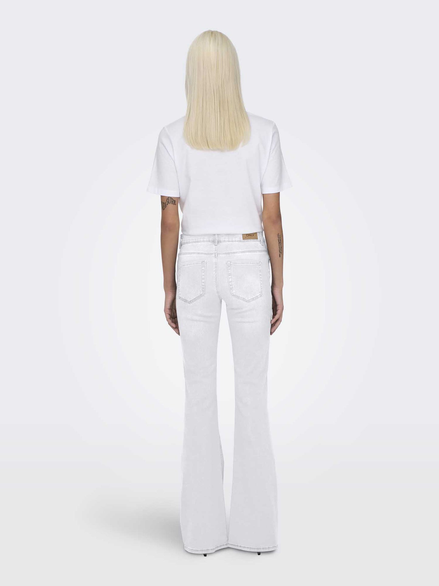 Jeans Only Onlreese flare retro unisex bianco