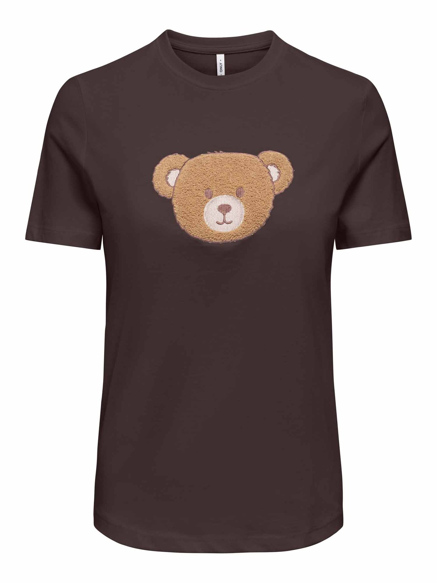 Only Teresa, t-shirt maniche corte da donna marrone