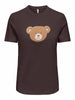only-teresa-t-shirt-maniche-corte-da-donna-marrone