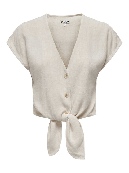 Only Siesta, camicia beige da donna elegante e versatile