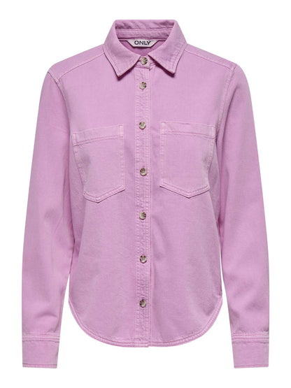 ONLY SILLA L/S FITTE - FUXIA