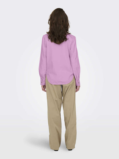 ONLY SILLA L/S FITTE - FUXIA