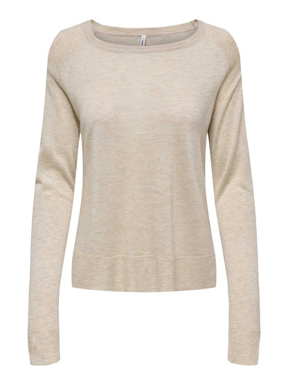 ONLY VIENNA LS O-NEC - BEIGE
