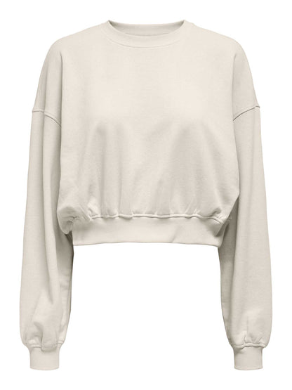 ONLY BELLA L/S CROP - PANNA