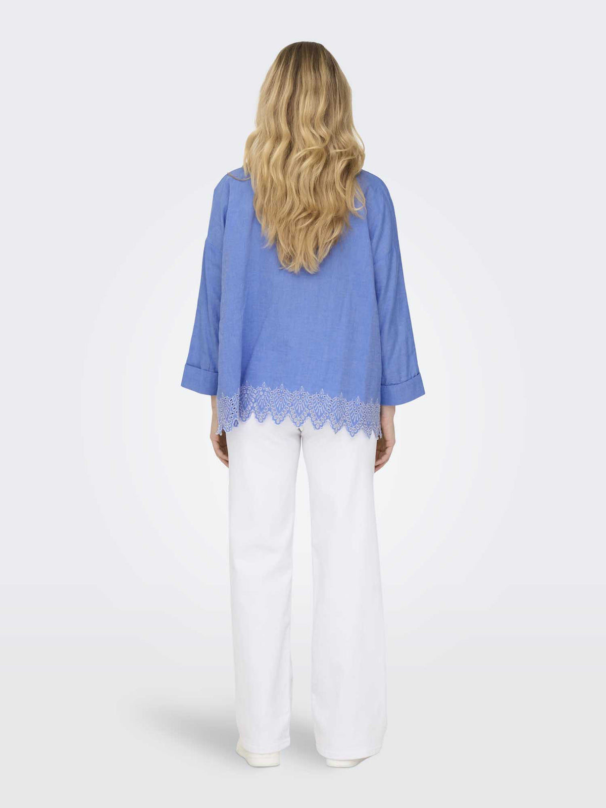 Only graces camicia da donna azzurro