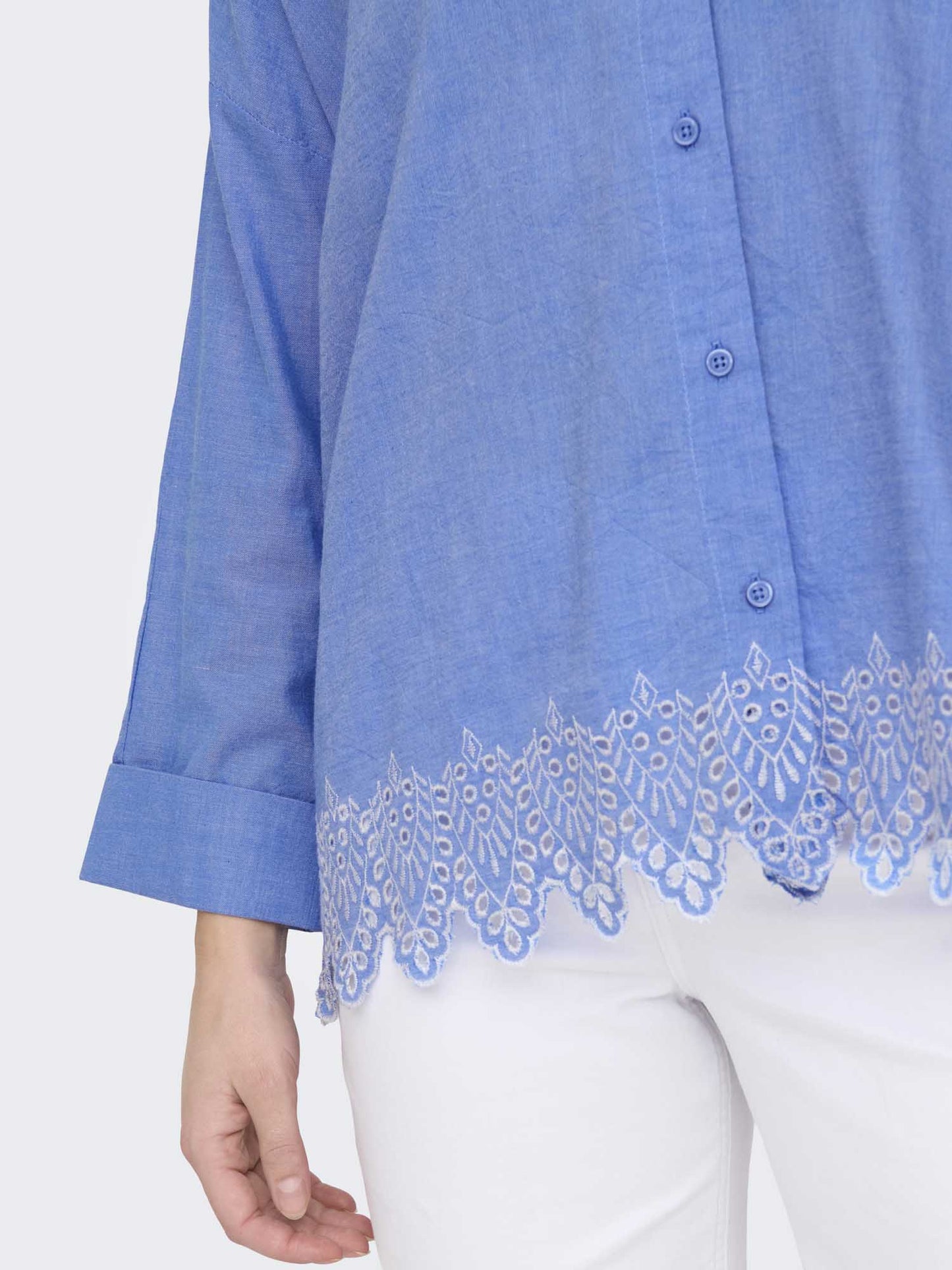Only Graces, camicia donna azzurra per la primavera estate