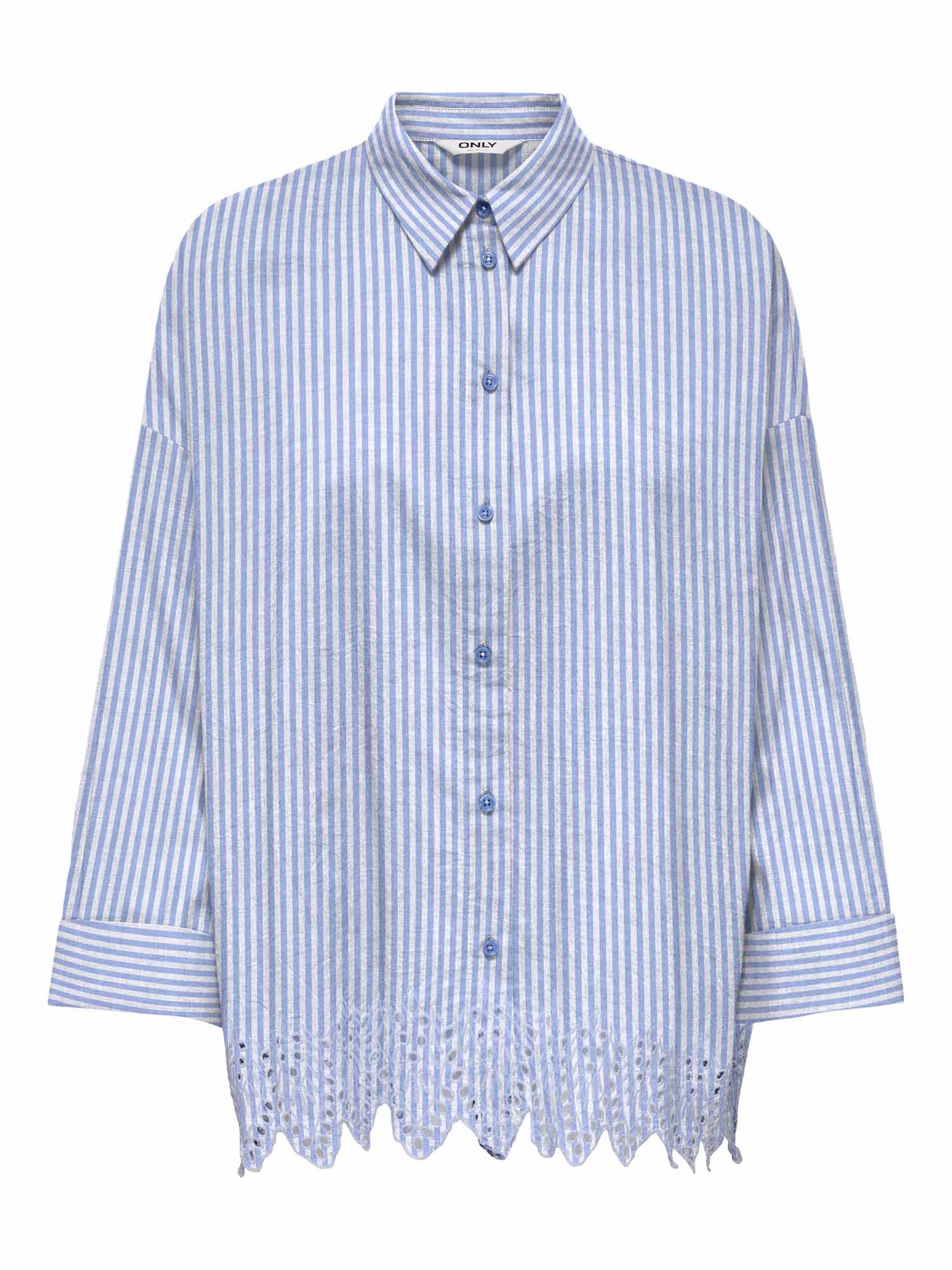 Only Graces, camicia azzurra da donna dal design femminile