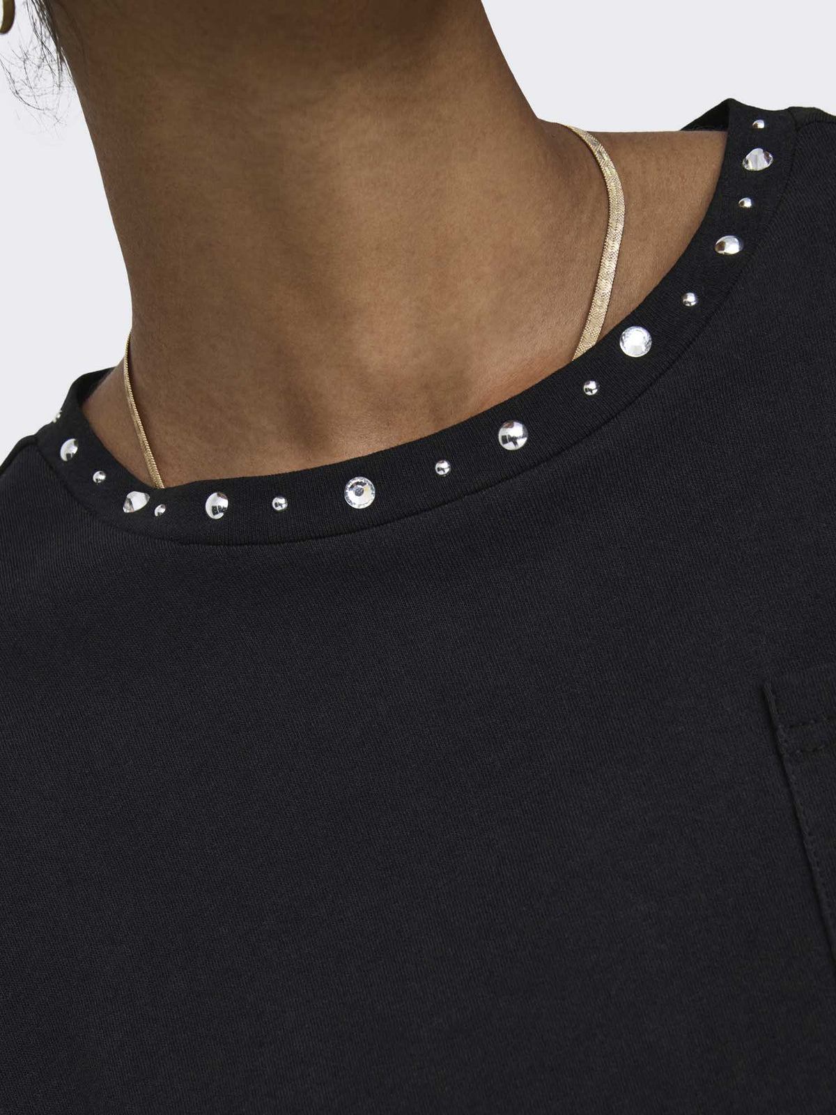 Only terza t-shirt da donna nero