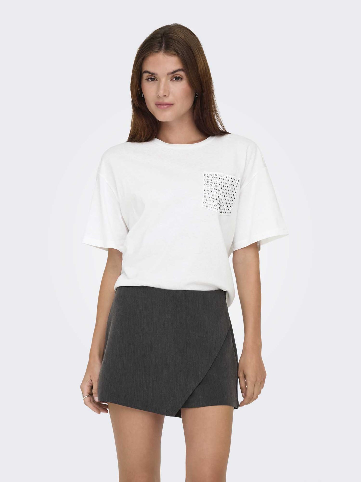 T-shirt Onlterza di Only a maniche corte bianca da donna