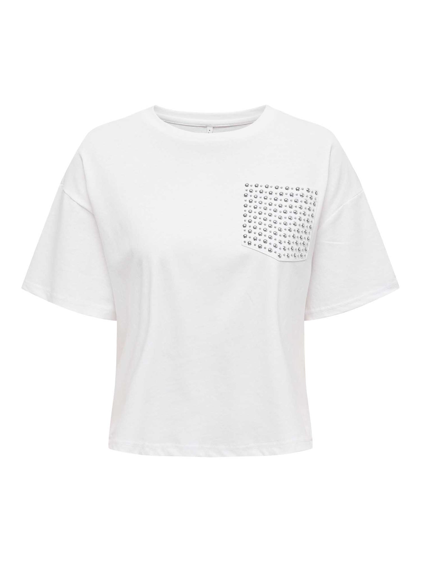 T-shirt Onlterza di Only a maniche corte bianca da donna