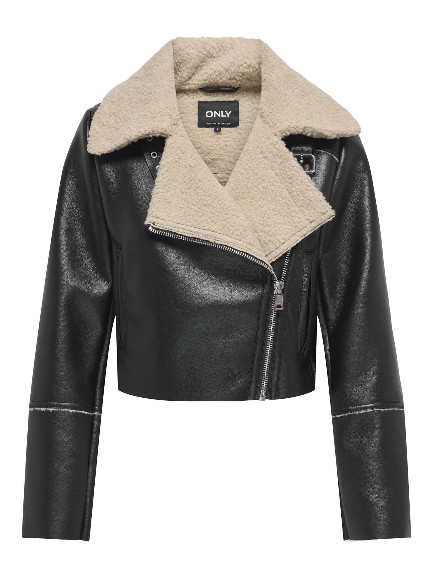 GIACCA CROP DORA BONDED ONLY DA RAGAZZA NERO