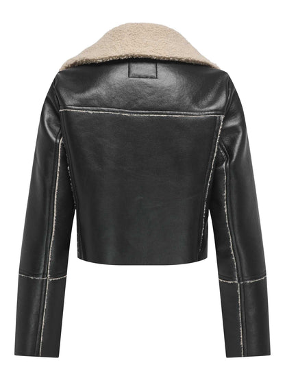 GIACCA CROP DORA BONDED ONLY DA RAGAZZA NERO