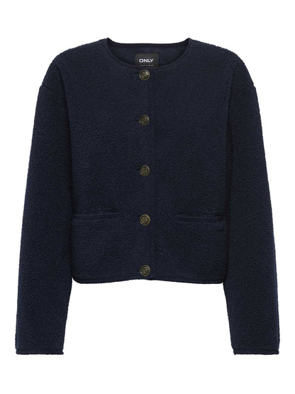 GIUBBINO COCO SHORT TEDDY ONLY DA DONNA BLU