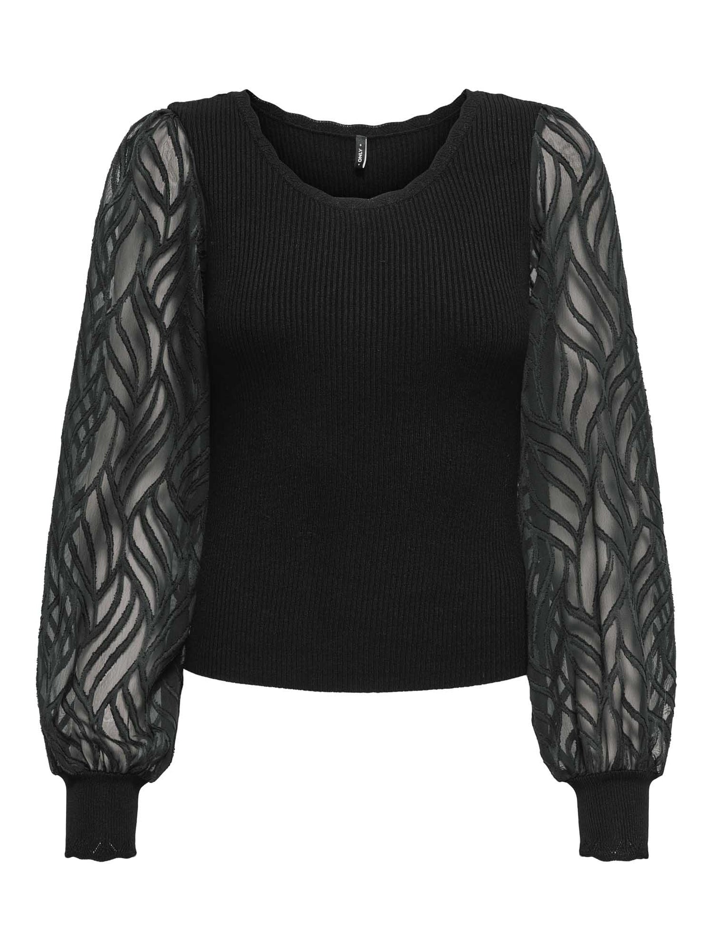 MAGLIA CON MANICHE VELATE JULIE ONLY DA DONNA NERO