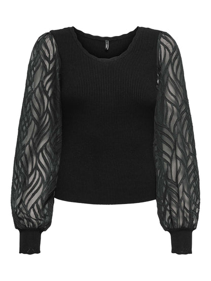 MAGLIA CON MANICHE VELATE JULIE ONLY DA DONNA NERO