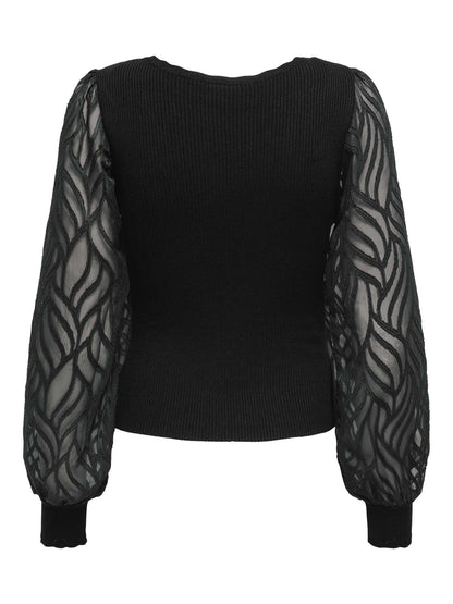 MAGLIA CON MANICHE VELATE JULIE ONLY DA DONNA NERO