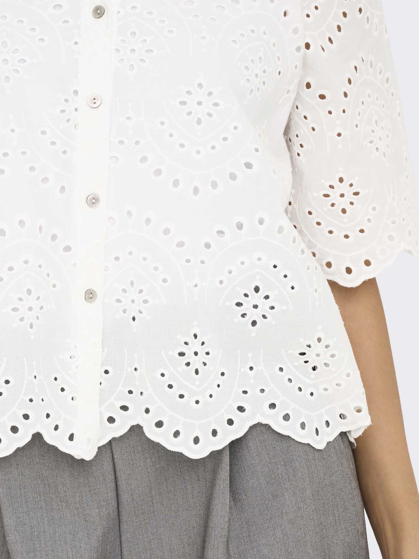 Camicia donna Only Valais in colore crema