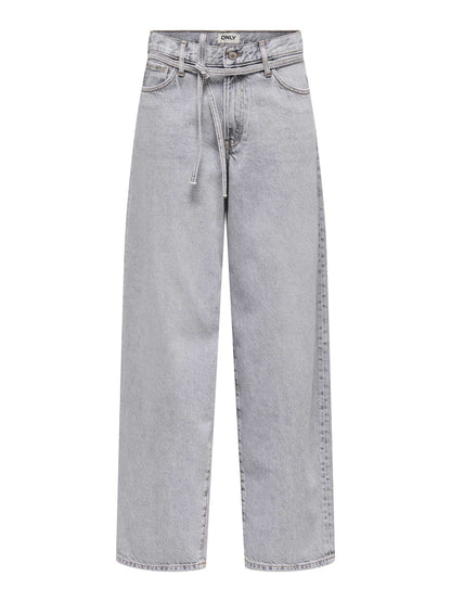 JEANS GIANNA A GAMBA LARGA ONLY DA RAGAZZA DENIM GRIGIO