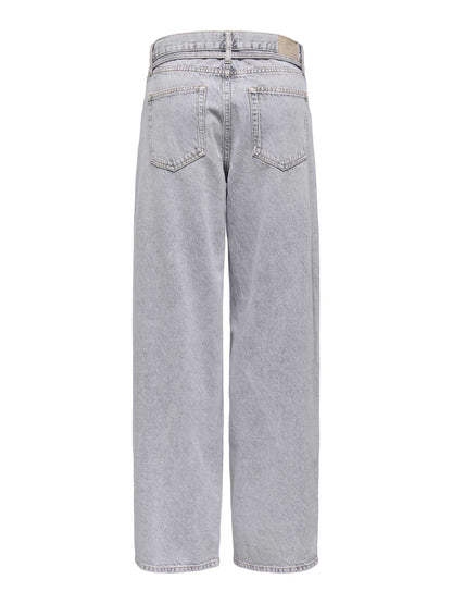 JEANS GIANNA A GAMBA LARGA ONLY DA RAGAZZA DENIM GRIGIO