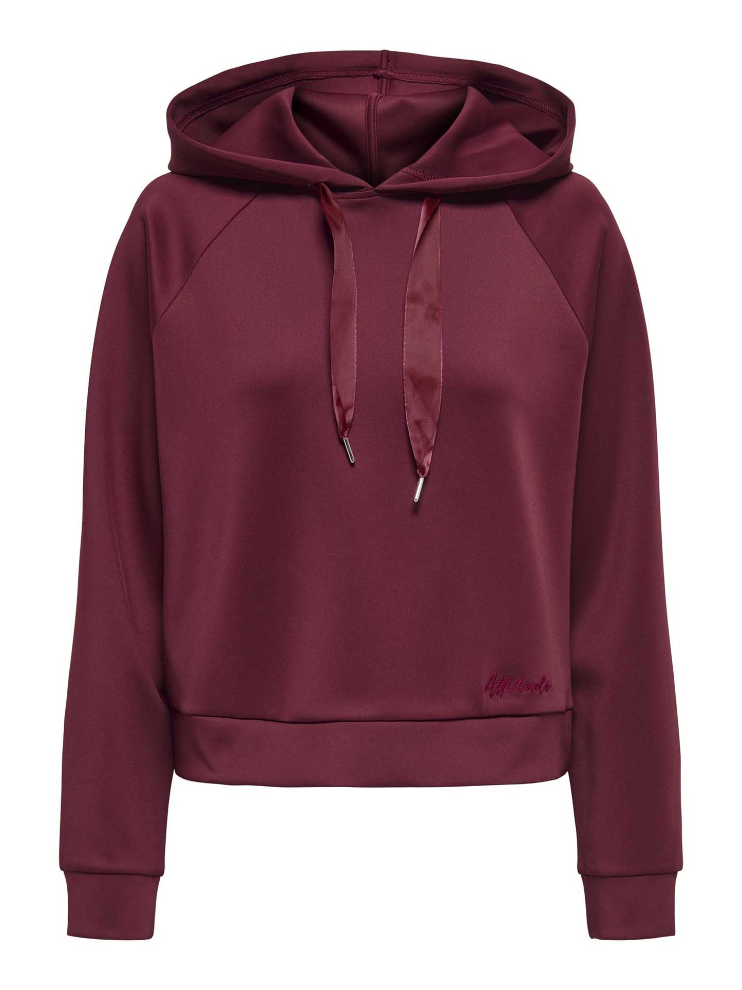 FELPA CON CAPPUCCIO ONLY DA RAGAZZA BORDEAUX