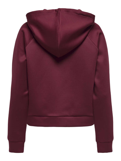 FELPA CON CAPPUCCIO ONLY DA RAGAZZA BORDEAUX
