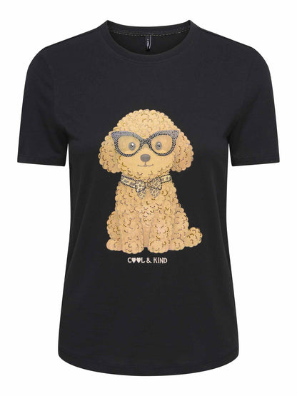 Only Baria, t-shirt maniche corte da donna nera