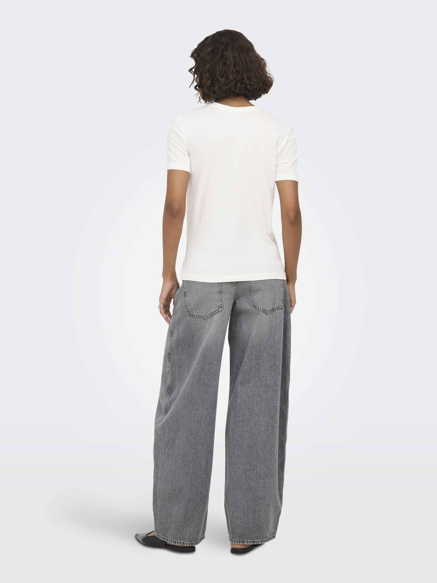 Only Baria, t-shirt da donna panna