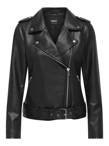 Giubbotto biker Only Onlmille in ecopelle nero da donna
