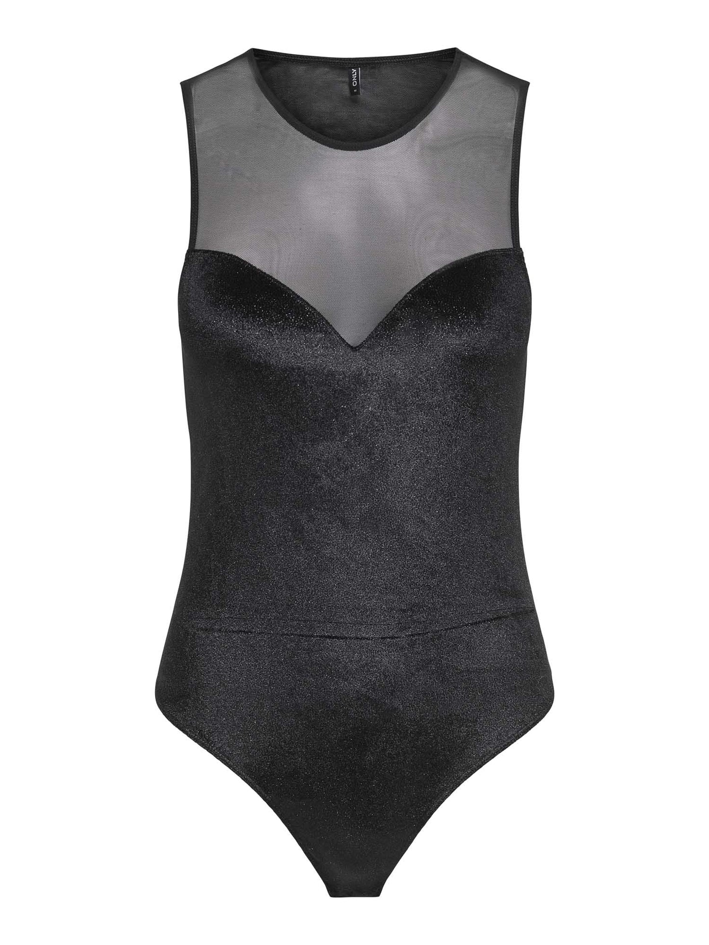 BODY OTHILIA GLITTER ONLY DA RAGAZZA NERO