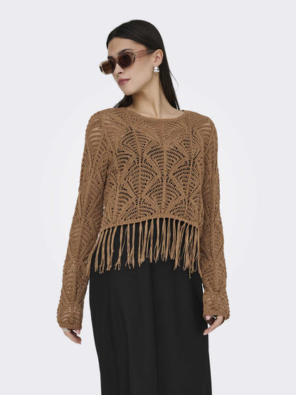 Maglia Only Leonie da Donna marrone, stile elegante e femminile