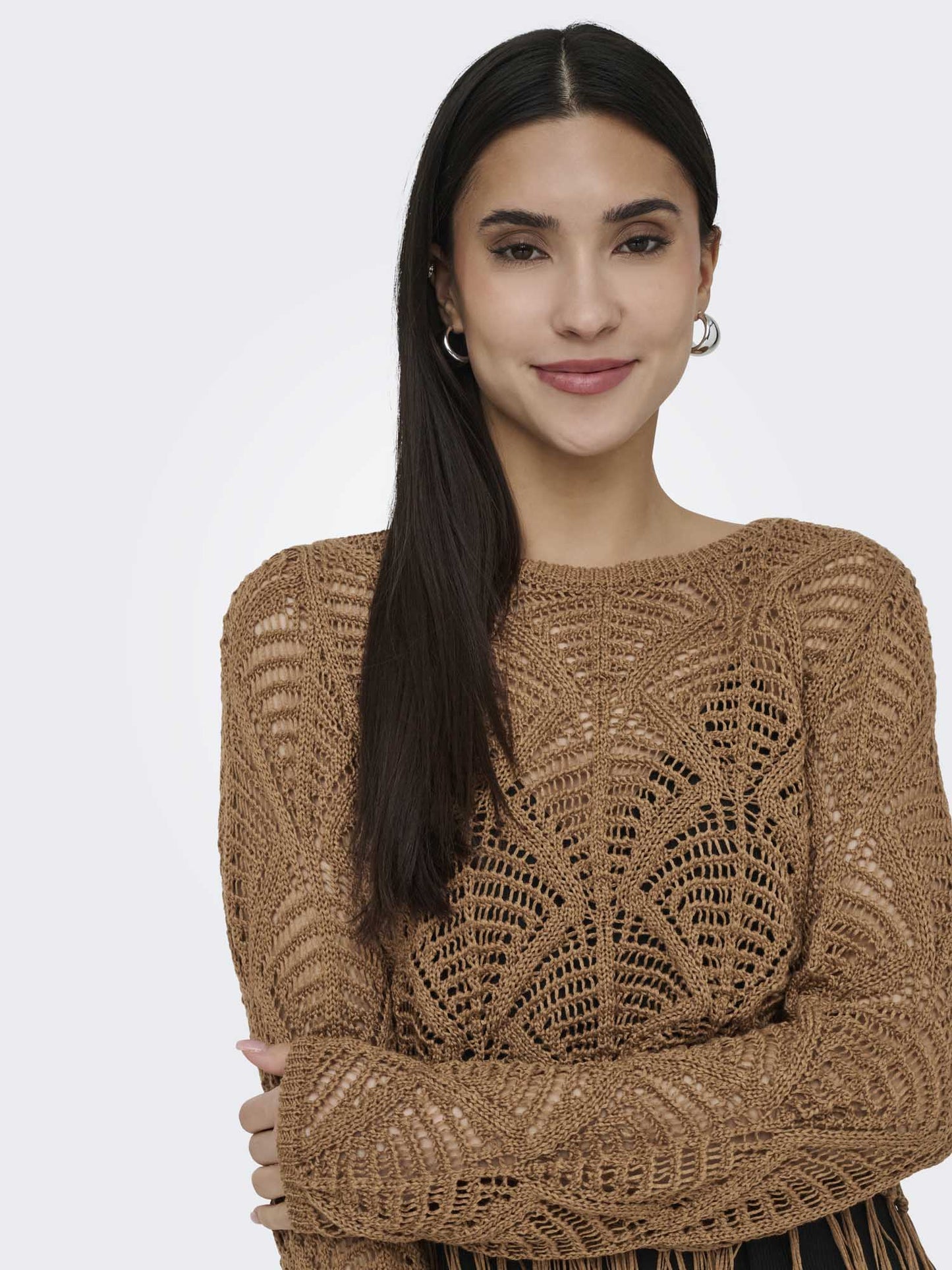 Maglia Only Leonie da Donna marrone, stile elegante e femminile
