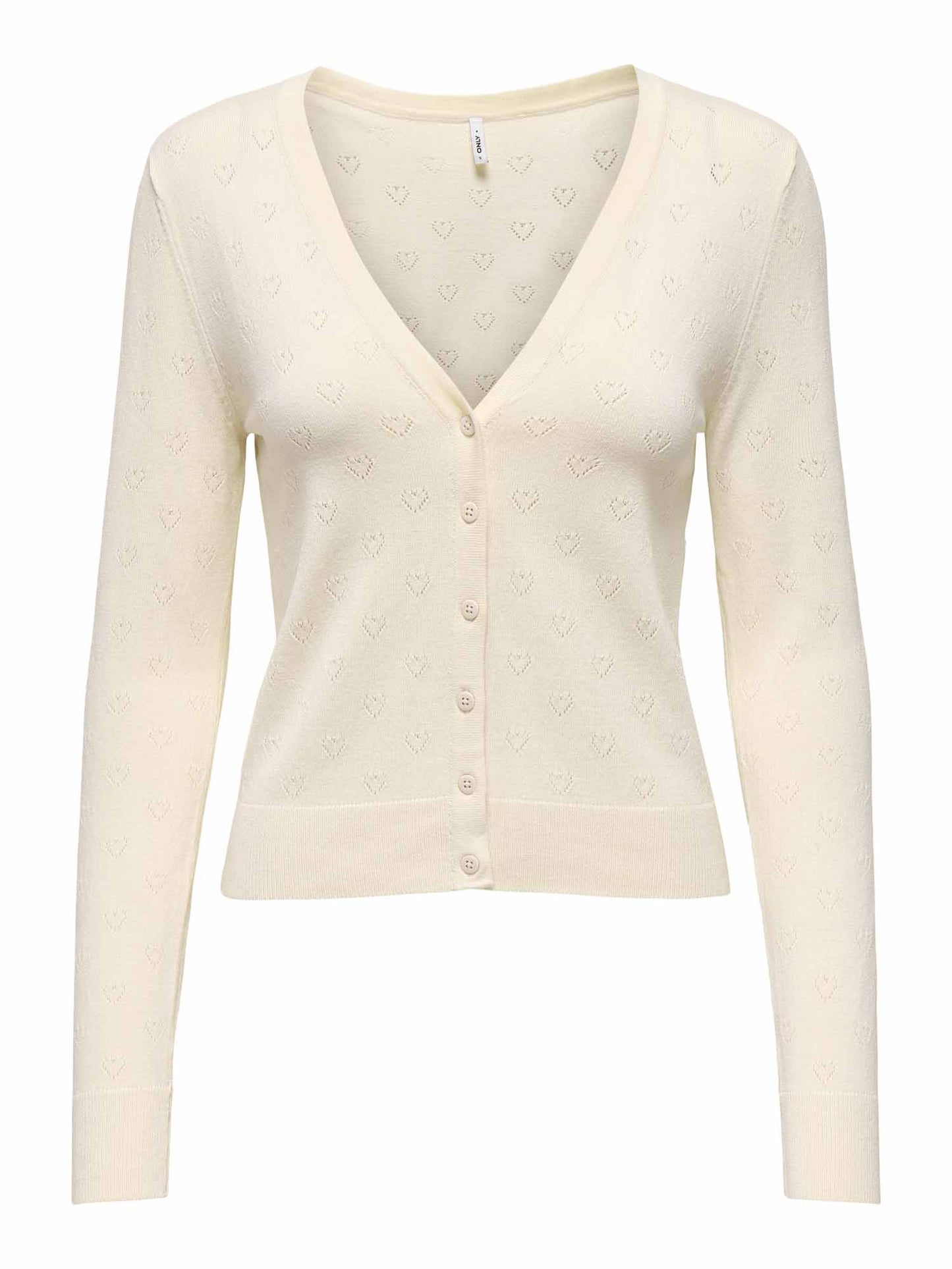 Cardigan donna Only Onlmeddi panna con scollo a V
