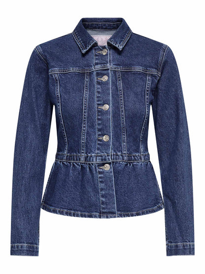 Giubbino slim fit in denim blu da donna Only