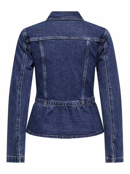 Giubbino slim fit in denim blu da donna Only